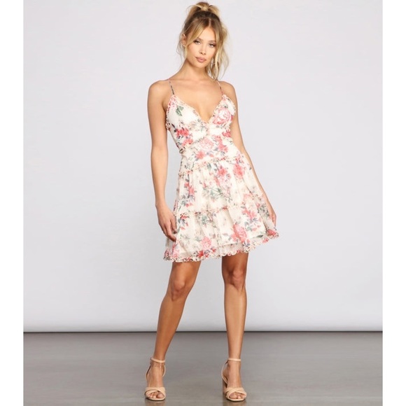 Windsor Spring Has Sprung Chiffon Skater Dress - Picture 2 of 9